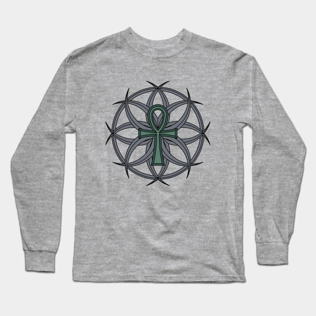 Ankh Long Sleeve T-Shirt by Cassio